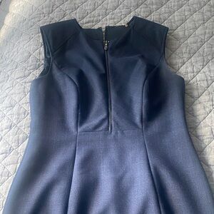 Elie Tahari Midnight Blue Fitted Dress
